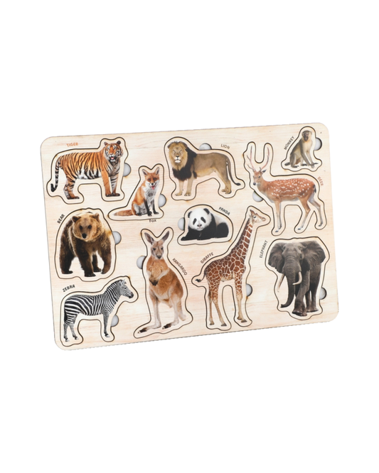 Wooden Wild Animals Educational Puzzle