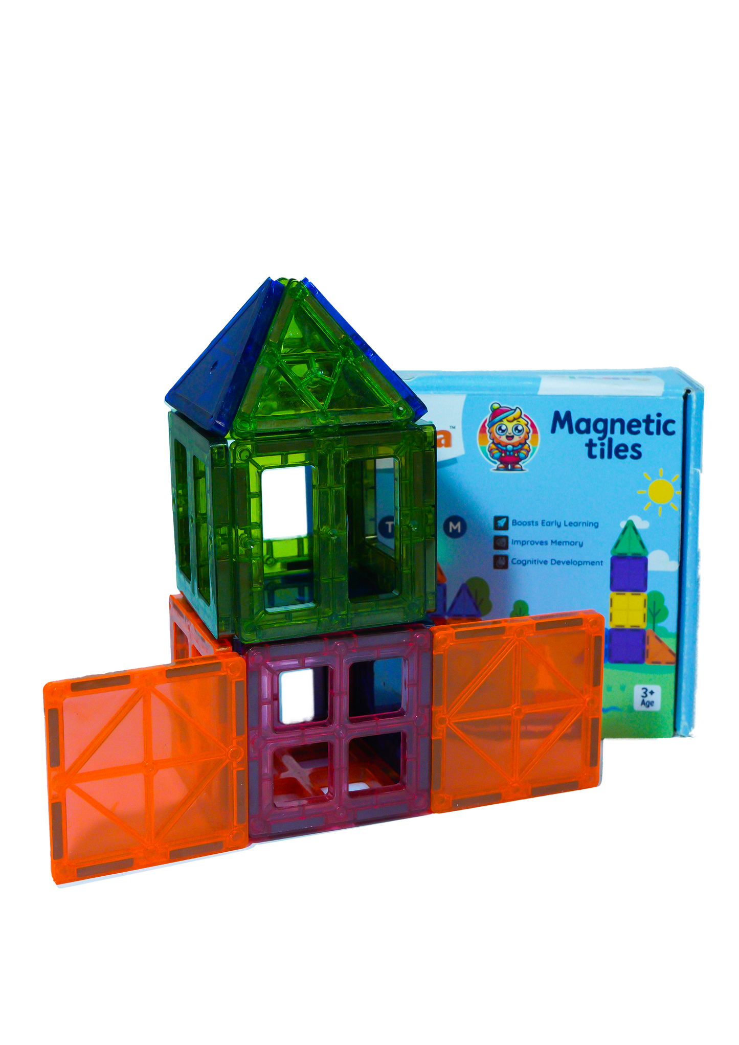 Magnetic Tiles 16 Pcs Constuction Set