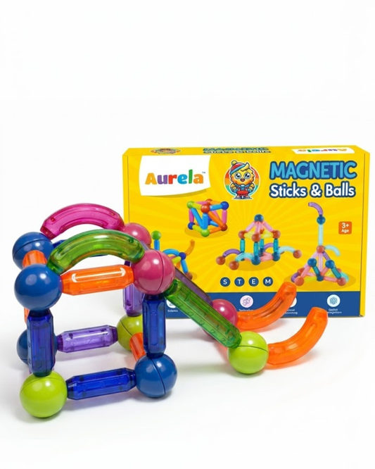 Magnetic Stick And Balls Plus (Transparent) 32 Pcs Construction Set
