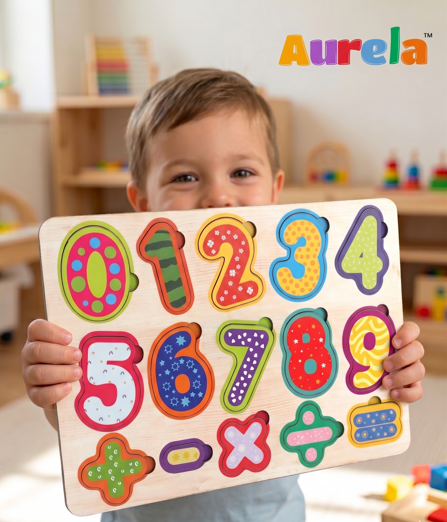 Wooden Numbers Educational Puzzle