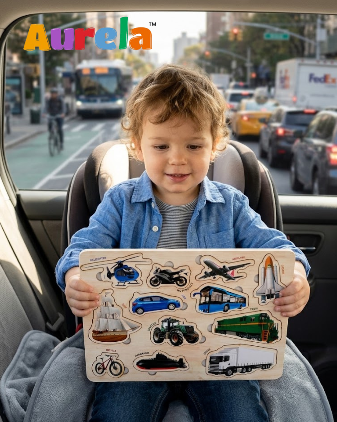 Wooden Transportation Educational Puzzle